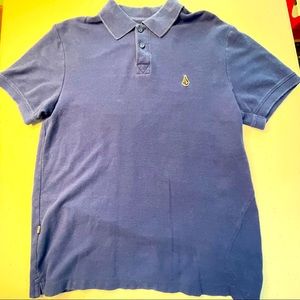 Volcom Blue Mens Medium Size Polo Shirt Top